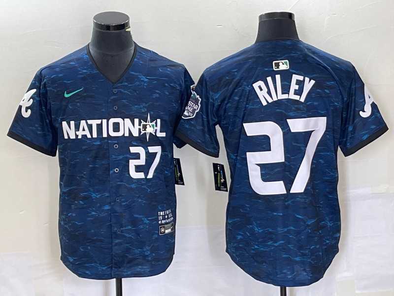Men%27s Atlanta Braves #27 Austin Riley Number Royal 2023 All Star Cool Base Stitched Baseball Jersey->baltimore orioles->MLB Jersey